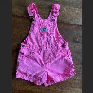Hot Pink Neon 2T Overall Shorts